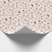 Frühlingsblume Wildblume Blumengarten Rosa Geschenkpapier (Ecke)