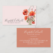 Frühlingsblume Wildblume Poppy Personalisiert Visitenkarte (Vorne/Hinten)