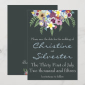 Frühlingsblumen, 12x18 Save the Date (Vorne/Hinten)