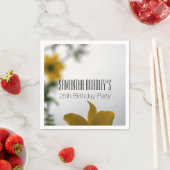 Frühlingsblumen 25. Geburtstagsparty Papier Napkin Serviette (Beispiel)