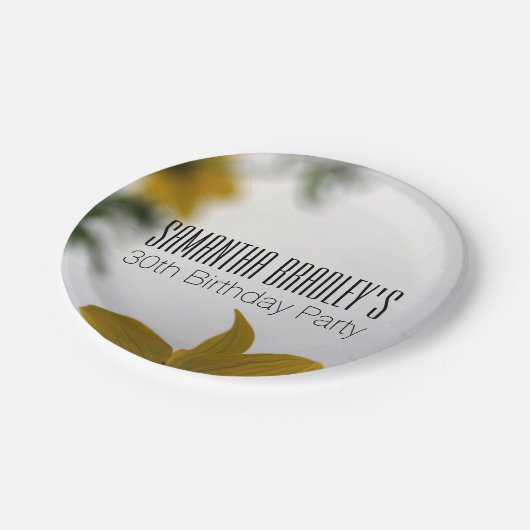 Frühlingsblumen 30. Geburtstag Party Paper Teller (Schrägansicht)