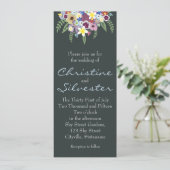 Frühlingsblumen, 4x9,25 Hochzeit Einladung (Stehend Vorderseite)