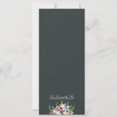 Frühlingsblumen, 4x9,25 Hochzeit Einladung (Rückseite)