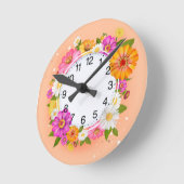 Frühlingsblumen Akrylwall Uhr (Winkel)