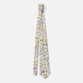 Frühlingsblumen - Alphabet Boho Krawatte (Rückseite)