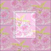 Frühlingsblumen Aquarellblüten Name Rosa Stoff (Kachel)
