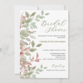 Frühlingsblumen Aquarellfarben Rosa Brautparty Einladung (Vorderseite)