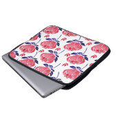 Frühlingsblumen, Aquarellmuster nahtlos. Laptopschutzhülle (Vorne Knopf)