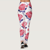 Frühlingsblumen, Aquarellmuster nahtlos. Leggings (Rückseite)