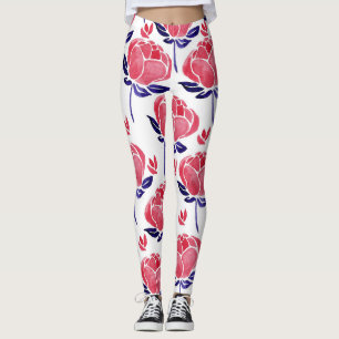 Frühlingsblumen, Aquarellmuster nahtlos. Leggings
