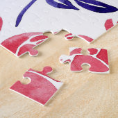 Frühlingsblumen, Aquarellmuster nahtlos. Puzzle (Seite)