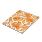 Frühlingsblumen Aquarellorange Fliese (Seite)