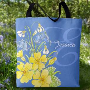 Frühlingsblumen Art individuelle Name Tasche