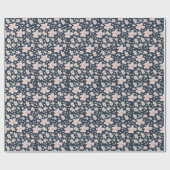 Frühlingsblumen auf dunkelblau geschenkpapier (Flach)