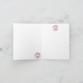 Frühlingsblumen auf Rose Hintergrund Danke (Innenseite)