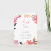 Frühlingsblumen | Baby Shower Danke (Vorderseite)