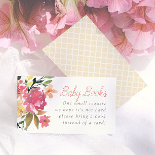 Frühlingsblumen Babyduschbücher für Baby Begleitkarte