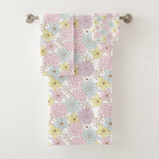 Frühlingsblumen-Badehandtuch-Set Badhandtuch Set (Insitu)
