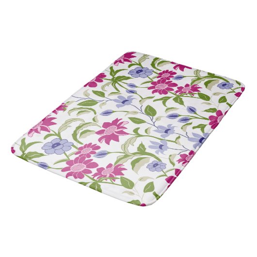Frühlingsblumen Badematte (Schrägansicht)