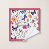 Frühlingsblumen Badhandtuch Set (Waschlappen)