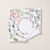 Frühlingsblumen Badhandtuch Set (Waschlappen)