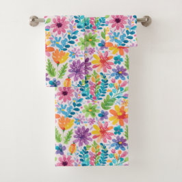 Frühlingsblumen Badhandtuch Set