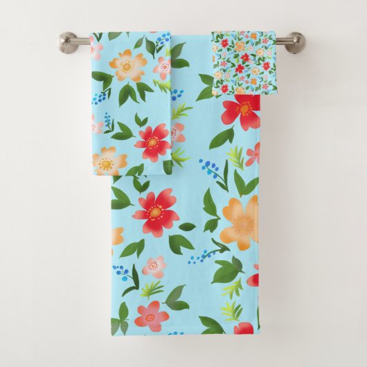 Frühlingsblumen Badhandtuch Set (Insitu)