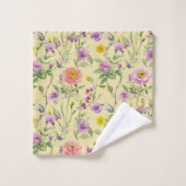 Frühlingsblumen Badhandtuch Set (Waschlappen)