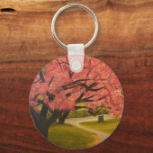 Frühlingsblumen bei Sonnenuntergang, von Gary Poli Schlüsselanhänger (Rückseite)