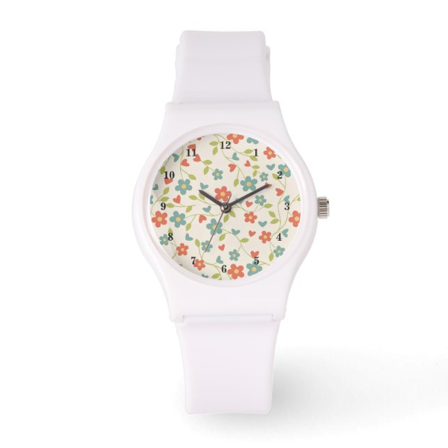 Frühlingsblumen beobachten armbanduhr (Vorderseite)