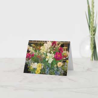 Frühlingsblumen Blankokarte Karte