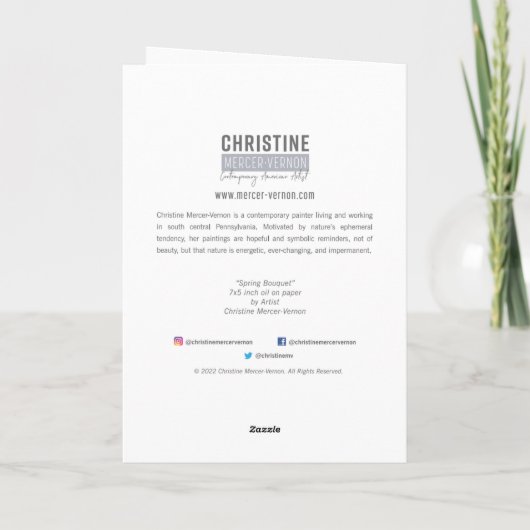 Frühlingsblumen Blankokarte Karte (Rückseite)