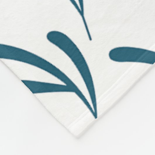 Frühlingsblumen + Blatt Design Geschenk Fleecedecke (Ecke)