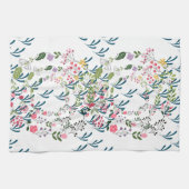 Frühlingsblumen + Blatt Design Geschenk Geschirrtuch (Horizontal)