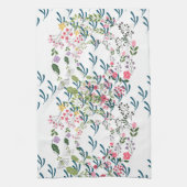 Frühlingsblumen + Blatt Design Geschenk Geschirrtuch (Vertikal)