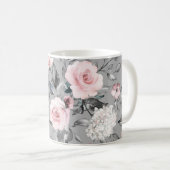 Frühlingsblumen Blätter Handgezeichnet Kaffeetasse (VorderseiteRechts)