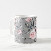 Frühlingsblumen Blätter Handgezeichnet Kaffeetasse (Vorderseite Links)
