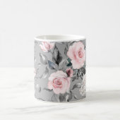 Frühlingsblumen Blätter Handgezeichnet Kaffeetasse (Mittel)