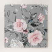 Frühlingsblumen Blätter Handgezeichnet Puzzle (Horizontal)