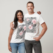Frühlingsblumen Blätter Handgezeichnet T-Shirt (Unisex)