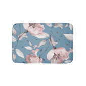 Frühlingsblumen, Blätter, nahtloses Design Badematte (Vorderseite)