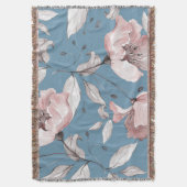 Frühlingsblumen, Blätter, nahtloses Design Decke (Vorderseite Vertikal)