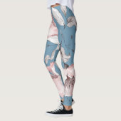 Frühlingsblumen, Blätter, nahtloses Design Leggings (Links)