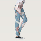 Frühlingsblumen, Blätter, nahtloses Design Leggings (Rechts)