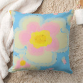 Frühlingsblumen Blau und Rosa Kissen (Decke)