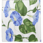 Frühlingsblumen. Blaue Blumen. Duschvorhang (Vorderseite)