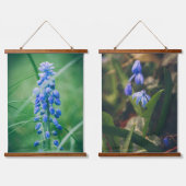 Frühlingsblumen (Blauer Hyazinth, Ruhm des Schnees Wandteppich Mit Holzrahmen (Doppelt)