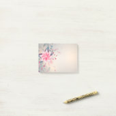Frühlingsblumen Blossom Pink Wasserfarbe Post-it Klebezettel (Auf Schreibtisch)