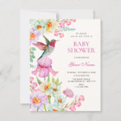 Frühlingsblumen blühen Baby Shower Einladung (Vorderseite)