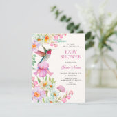 Frühlingsblumen blühen Baby Shower Einladung (Stehend Vorderseite)